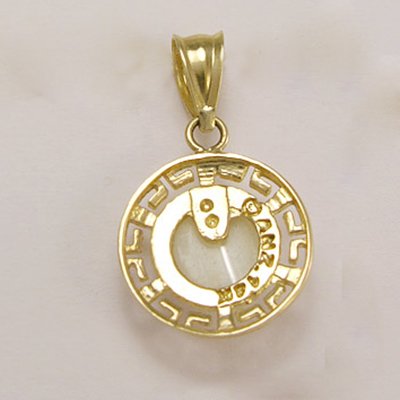 14k Yellow Gold Mother of Pearl Pendant