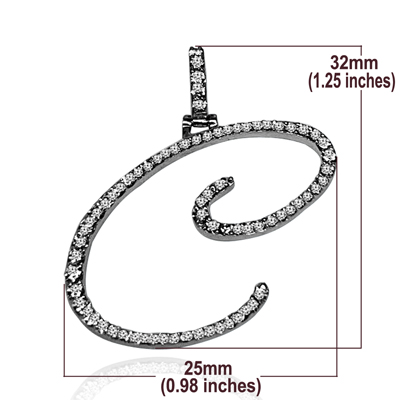 Diamond "C" Initial Pendant Necklace in 14K #P988