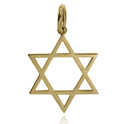 14k Gold Jewish Star of David Pendant P978