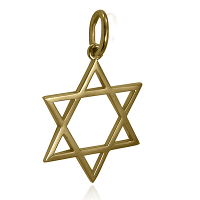 14k Gold Jewish Star of David Pendant P978