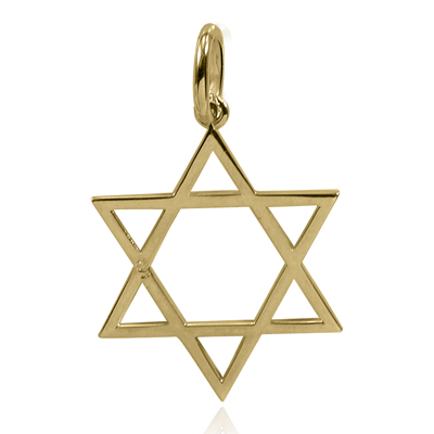 14k Gold Jewish Star of David Pendant P978