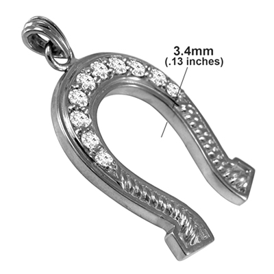 14k Gold gold Horse Shoe Diamond Pendant #p971