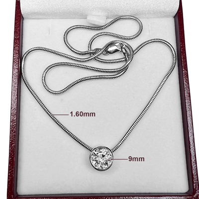 14k Gold Lab Created Diamond Pendant Necklace