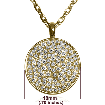 14K Solid Yellow Gold Genuine Diamond Pendant Only #P960
