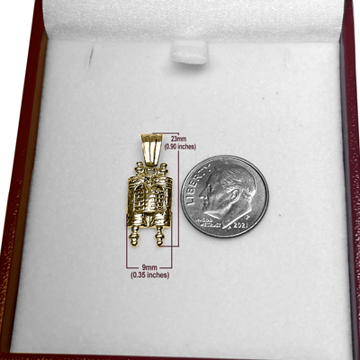14k Gold Torah Star of David Jewish Mogen Pendant #P1008