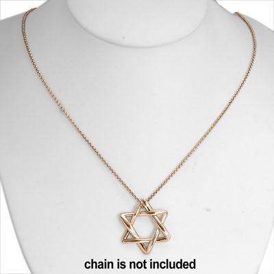 Jewish Star of David Pendant in 14k Gold 22by 25mm #P1003