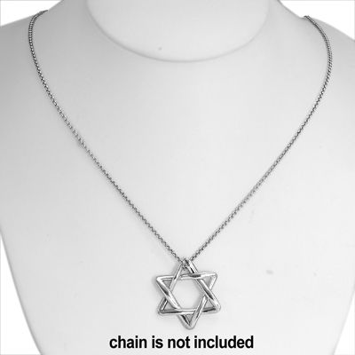 Jewish Star of David Pendant in Platinum 22by 25mm #P1001