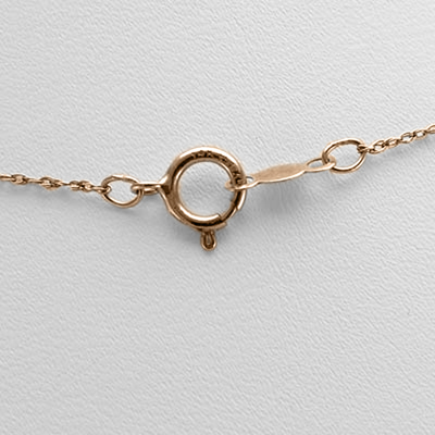 14k Gold Heart Shaped Necklace with Rope Chain #P944