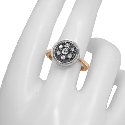 Russian Style Diamond Tarelka Ring 14K GOLD   #R1428