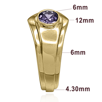 Men's Created Alexandrite Ring in 10K Gold