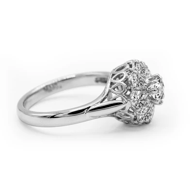 10k White Gold Lab Grown Diamond Ring