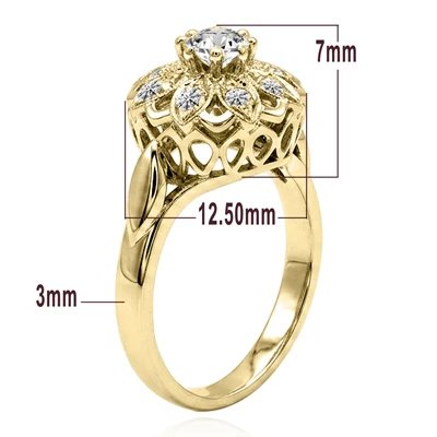 10k Yellow Gold Lab Grown Diamond Ring