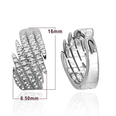 Genuine Diamond Earrings in 14k Gold