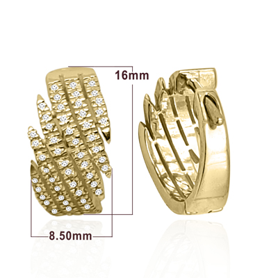 Genuine Diamond Earrings in 14k Gold