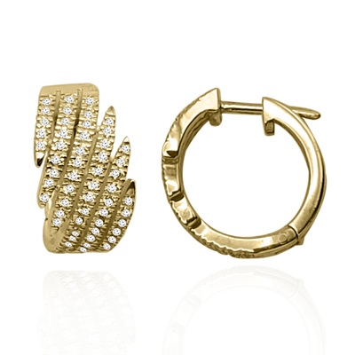 Genuine Diamond Earrings in 14k Gold