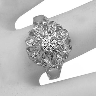 14k White Gold Lab Grown Diamond Ring