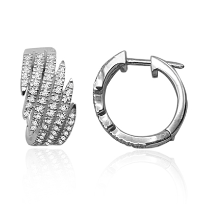 Genuine Diamond Earrings in Silver