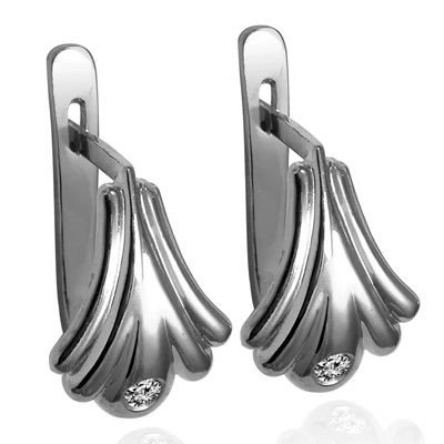925 SILVER  Genuine Diamond BUOTIFUL Earrings