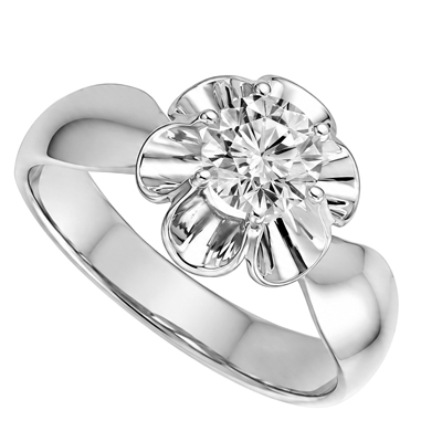 14K Gold Lab Grown Diamond Russian Style Ring