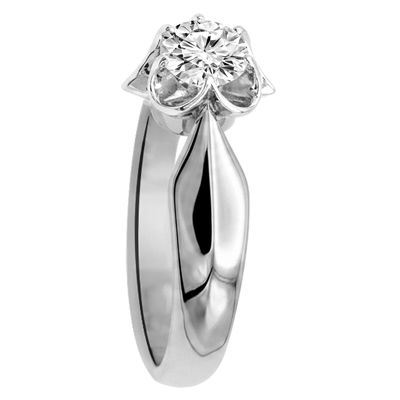 14K Gold Lab Grown Diamond Russian Style Ring