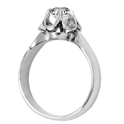 14K Gold Lab Grown Diamond Russian Style Ring