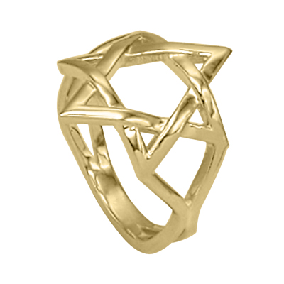 Star of David Men's Ring in 10K