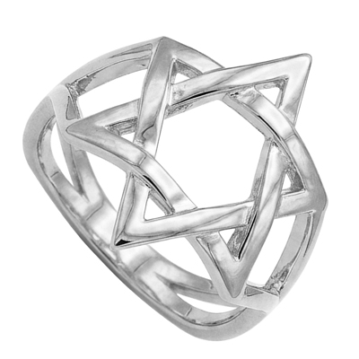 Star of David Men's Ring in 14K