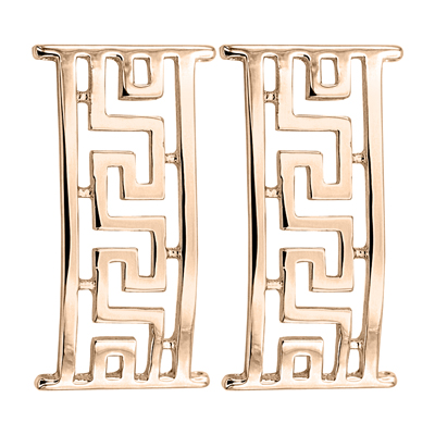 14k Rose Gold Greek Earrings