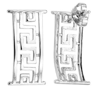 Silver Greek Earrings in 925