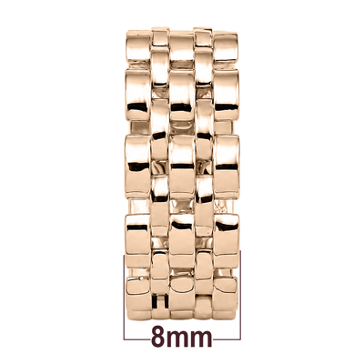 14k Gold Panther Link Band Men Ring