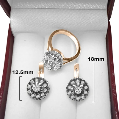 Lab Grown Diamond 14k Ring & Earring Set