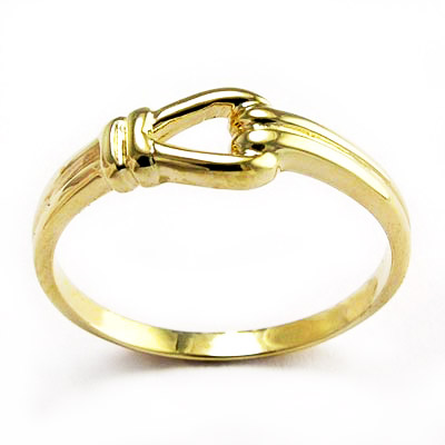 18k Gold Buckle Ring R1126 18k Gold Buckle Ring R1126