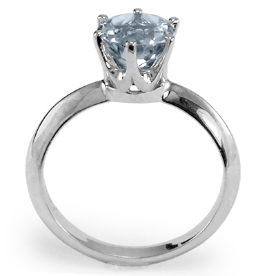 950 Platinum Aquamarine Engagement Ring R1180