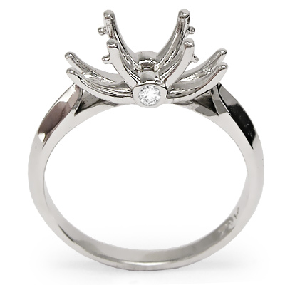 950 Platinum Diamonds Engagement Setting Ring R1187