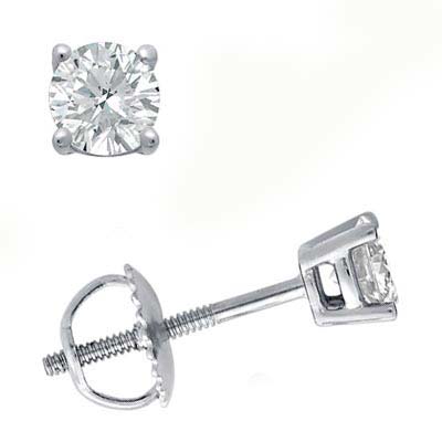 14k Gold Diamond Studs 0.60 CWT. E599