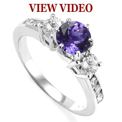 14k Gold Tanzanite Diamond Ring R686 14k Gold Tanzanite Diamond Ring R686