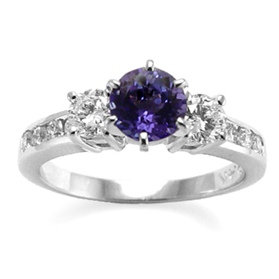 14k Gold Tanzanite Diamond Ring R686 14k Gold Tanzanite Diamond Ring R686