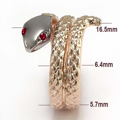 Serpent Snake Men's Ring in 14k Rose gold #R695