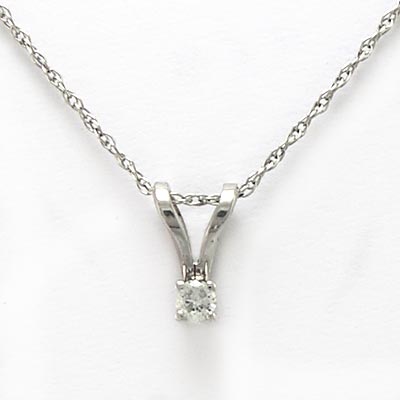 14k White Gold Diamond Pendant #P322 14k White Gold Diamond Pendant #P322