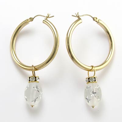 10k Gold Charm Earrings E625