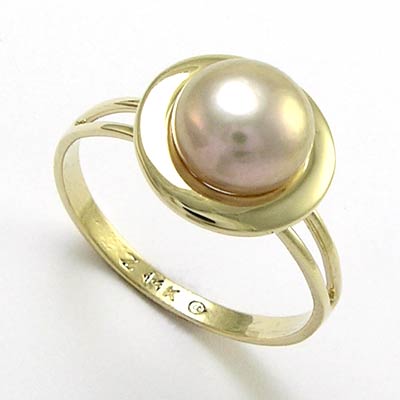 14k Gold Lavender Pearl Ring R722