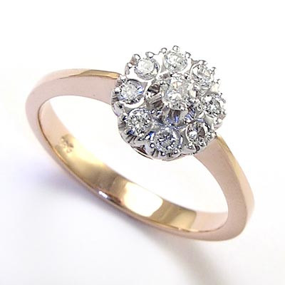Tricolour Russian Wedding Ring ✧ Stella Moissanite