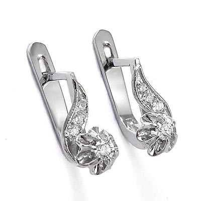 russian style diamond earrings