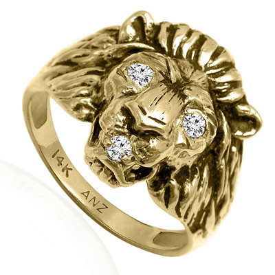 Buy quality 22 carat gold lion king classical gents rings RH-GR387 in  Ahmedabad