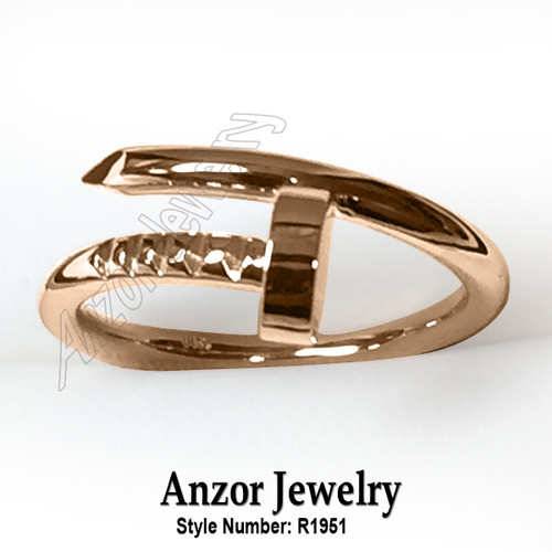 Woman's 14k Gold Flexible Mesh Ring R859 - Anzor Jewelry