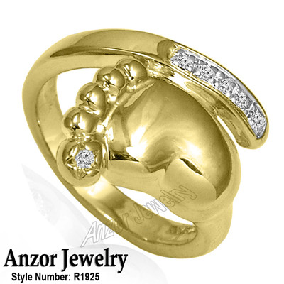 Woman's 14k Gold Flexible Mesh Ring R859 - Anzor Jewelry