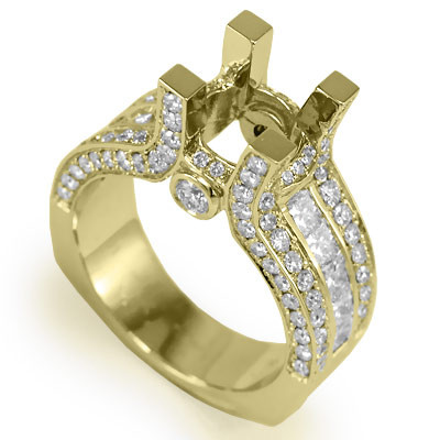 18k Semi Mount Diamond Engagement Ring Setting R1193 Anzor Jewelry