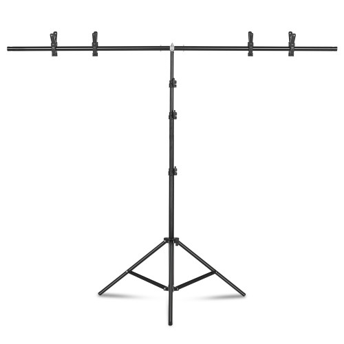 Kshioe T-Shape Backdrop Stand with 150cm Crossbar & Clamps & Carry Bag