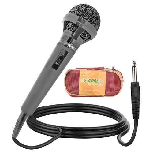 Professional Microphone Audio Dynamic Cardiod Karaoke Singing Wired Mic Music Recording Karaoke Microphone 5 Core PM625 Ratings (MIC 260)