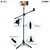 5 Core Mic Stand with Tablet and Phone Holder ®C Adjustable Gooseneck Microphone Stand; Collapsible Tripod Boom Mic Stand With Mic Clip Holder & Phone Clamp for Singing; Karaoke; Studio; Parties